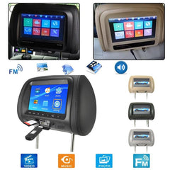 Universal 7 Inch Car Headrest MP5 Monitor, USB SD FM Player