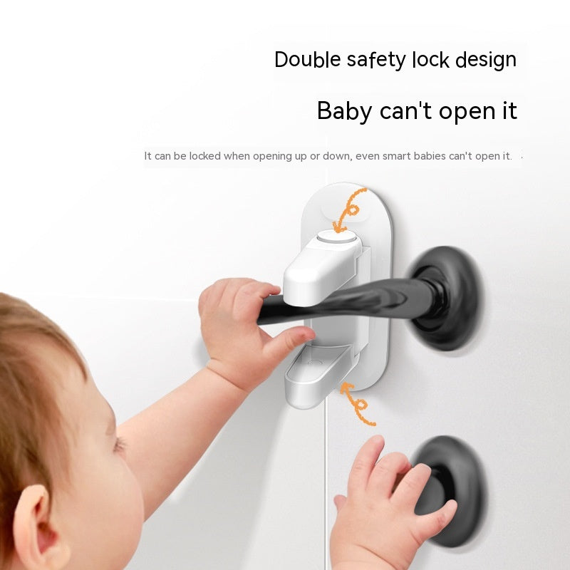 Punch-free Door Handle Safety Lock Baby Children Anti-open Door Lock